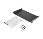 StarTech.com Étagère fixe 1U pour Montage en Rack de Serveur - Plateau Universel en Acier de 25,4cm de Profondeur pour Rack d'Équipement Audiovisuel/Réseau 19" - Capacité de Poids 20kg, Noir