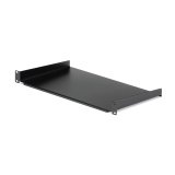 StarTech.com Étagère fixe 1U pour Montage en Rack de Serveur - Plateau Universel en Acier de 25,4cm de Profondeur pour Rack d'Équipement Audiovisuel/Réseau 19" - Capacité de Poids 20kg, Noir
