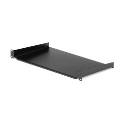 StarTech.com Étagère fixe 1U pour Montage en Rack de Serveur - Plateau Universel en Acier de 25,4cm de Profondeur pour Rack d'Équipement Audiovisuel/Réseau 19" - Capacité de Poids 20kg, Noir