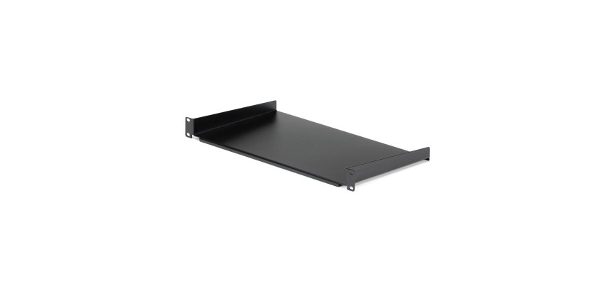 StarTech.com Étagère fixe 1U pour Montage en Rack de Serveur - Plateau Universel en Acier de 25,4cm de Profondeur pour Rack d'Équipement Audiovisuel/Réseau 19" - Capacité de Poids 20kg, Noir