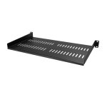 StarTech.com Étagère Rack Serveur 1U - Plateau Cantilever Universel Ventilé pour Armoire d'Équipement Réseau 19" - Acier Résistant - Poids Max 20kg - Étagère de 25cm de Profondeur, Noir
