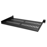 StarTech.com Étagère Rack Serveur 1U - Plateau Cantilever Universel Ventilé pour Armoire d'Équipement Réseau 19" - Acier Résistant - Poids Max 20kg - Étagère de 25cm de Profondeur, Noir