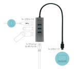 i-tec Metal USB-C HUB 3 Port + Gigabit Ethernet Adapter