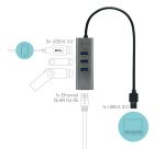 i-tec Metal USB 3.0 HUB 3 Port + Gigabit Ethernet Adapter