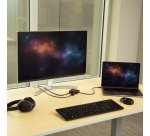 Adaptador Multipuertos USB Tipo C para Ordenador Portátil - Docking Station USB-C con Red HDMI 4K y USB-A