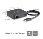Adaptador Multipuertos USB Tipo C para Ordenador Portátil - Docking Station USB-C con Red HDMI 4K y USB-A