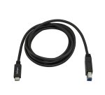 StarTech.com Câble USB-B vers USB-C de 2m, USB 5Gbps, Cordon de Données, USB 3.0, Câble de Transfert de Données USB-C