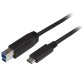 StarTech.com USB315CB2M USB Kabel 2 m USB 3.2 Gen 1 (3.1 Gen 1) USB C USB B Schwarz