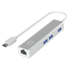 LevelOne Gigabit USB-C Network Adapter with USB Hub
