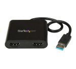 StarTech.com USB 3.0 to Dual HDMI Adapter, USB to 2x HDMI Monitor Converter for Windows (no support for macOS/ChromeOS/Linux) - TAA