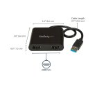 StarTech.com USB 3.0 to Dual HDMI Adapter, USB to 2x HDMI Monitor Converter for Windows (no support for macOS/ChromeOS/Linux) - TAA