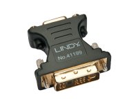 Cambiador de género para cable VGA DVI-I Negro, Oro Lindy 41199 