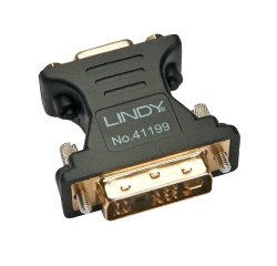 Cambiador de género para cable VGA DVI-I Negro, Oro Lindy 41199 