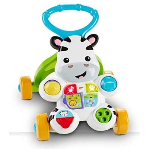 Mattel Zebra Primi Passi Spingibile, Giocattolo Elettronico Educativo con Musica e Suoni, per Bambini di 6 + Mesi