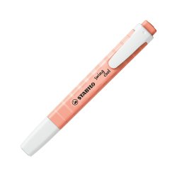 Surligneur stabilo swing cool pastel modèle de poche avec agrafe tracé 1/4mm coloris teint de pêche
