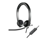 Logitech H650E Auricolare Cablato A Padiglione Ufficio USB tipo A Nero, Argento