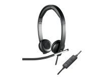 Logitech H650E Auricolare Cablato A Padiglione Ufficio USB tipo A Nero, Argento