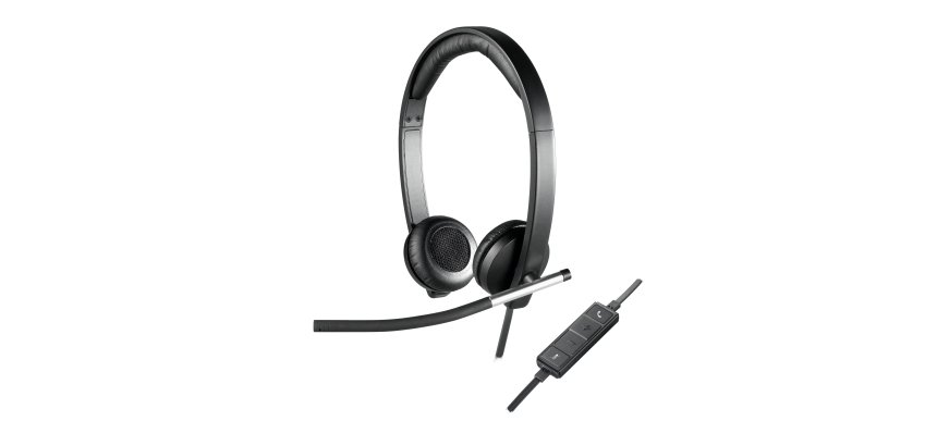 Logitech H650E Auricolare Cablato A Padiglione Ufficio USB tipo A Nero, Argento