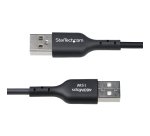 StarTech.com 3ft (1m) USB-A to USB-C Charging Cable, Charge & Sync, 3A, USB 2.0, TPE Jacket - Black USB Charging Cord