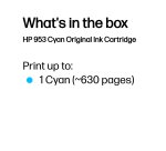 HP 953 Cyan Original Ink Cartridge