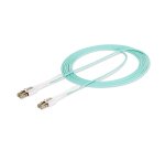 StarTech.com 3m (9.8ft) LC to LC (UPC) OM4 Multimode Fiber Optic Cable w/Push Pull Tabs, 50/125µm, 100G, Bend Insensitive, Low Insertion Loss - LSZH Fiber Jumper Cord