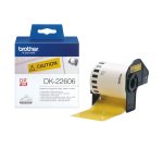 Ruban papier adhésif continu Noir/Jaune largeur 62mm / longueur 15m DK22606