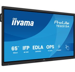 iiyama TE6515A-B2AG Écran d'affichage dynamique En forme de kiosk 163,8 cm (64.5") Wifi 550 cd/m² 4K Ultra HD Noir Écran tactile Intégré dans le processeur Android 24/7