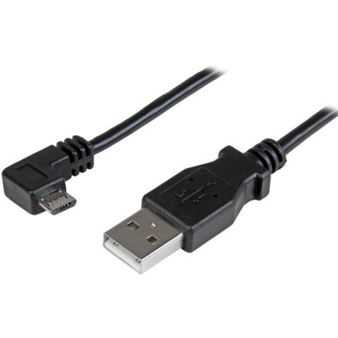 StarTech.com Cable de 0,5m Micro USB Acodado a la Derecha para Carga y Sincronización de Smartphones o Tablets