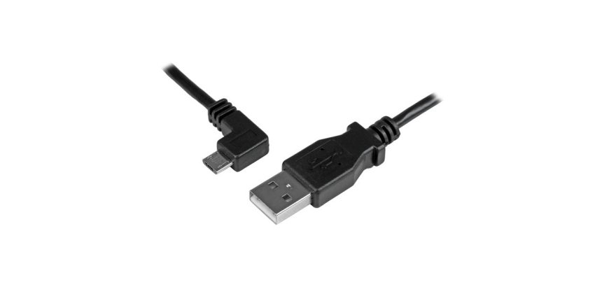 StarTech.com Câble USB vers Micro USB coudé à angle gauche de 50 cm - 0,25 mm² - M/M - Noir