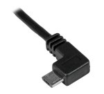 StarTech.com Câble USB vers Micro USB coudé à angle gauche de 50 cm - 0,25 mm² - M/M - Noir