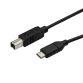 Cable de 3m USB-C a USB-B de Impresora - Cable Adaptador USB Tipo C a USB B