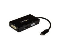 StarTech.com Adaptador USB-C de Vídeo Multipuertos - 3en1 - 4K 30Hz - Negro
