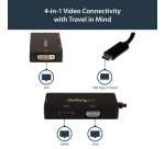 StarTech.com USB-C Multiport Video Adapter - 3-in-1 - 4K 30Hz - Black