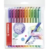 Stylo-feutre stabilo pointmax trace 0,8mm pointe moyenne    nylon ultra robuste pochette  24 unites assorties