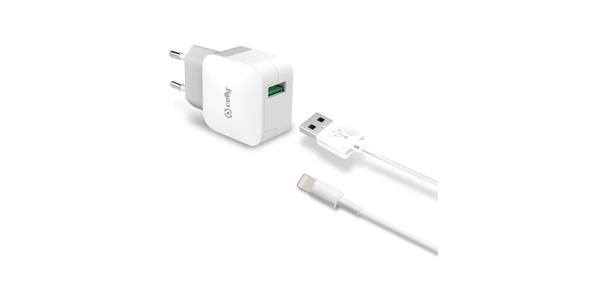 Celly TCUSBLIGHT cargador de dispositivo móvil Universal Blanco Corriente alterna Interior