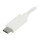 StarTech.com Hub USB-C à 4 Ports avec 1x USB-C & 3x USB-A SuperSpeed - Alimenté par Bus - Hub USB 3.0 Portable - USB 3.2 Gen 1 (5Gbps) Type-C - Blanc