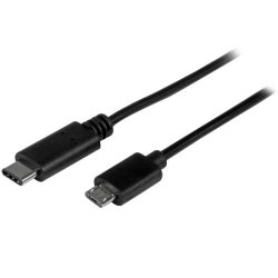 StarTech.com Câble USB-C vers Micro USB-B de 50cm, Câble de Transfert de Données, USB 2.0, USB C vers Micro-B