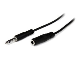 StarTech.com 2 m slanke 3,5 mm stereo-audioverlengkabel - M/F