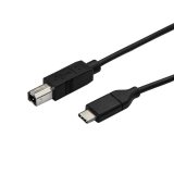 StarTech.com Câble USB-B vers USB-C de 50cm, Câble de Transfert de Données, USB 2.0, USB-C
