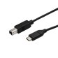 StarTech.com Câble USB-B vers USB-C de 50cm, Câble de Transfert de Données, USB 2.0, USB-C