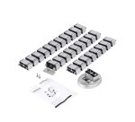 StarTech.com Goulotte passe-câbles avec vertèbres - Gestionnaire de câbles réglable avec quatre conduits et une base lestée