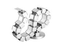StarTech.com Goulotte passe-câbles avec vertèbres - Gestionnaire de câbles réglable avec quatre conduits et une base lestée