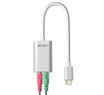 Lindy 42711 cable de teléfono móvil Blanco USB C 3,5mm