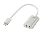 Lindy 42711 cable de teléfono móvil Blanco USB C 3,5mm
