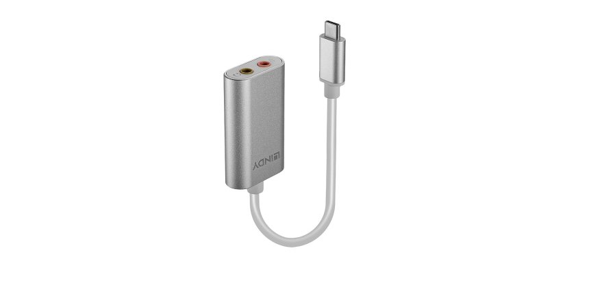 Lindy 42711 cable de teléfono móvil Blanco USB C 3,5mm