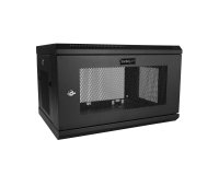 StarTech.com Armoire Réseau Murale à 2 Montants 6U avec Étagère 1U, Armoire Serveur Murale 19" à Charnières pour Équipement IT/AV/Électronique/Ordinateur, Armoire Rack Ventilée Flexible