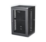 StarTech.com Armoire Réseau Murale à 4 Montants 18U avec Étagère 1U, Armoire Serveur Murale 19" à Charnières pour Équipement IT/AV/Électronique/Ordinateur, Armoire Rack Ventilée Flexible