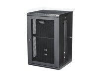 StarTech.com Armoire Réseau Murale à 4 Montants 18U avec Étagère 1U, Armoire Serveur Murale 19" à Charnières pour Équipement IT/AV/Électronique/Ordinateur, Armoire Rack Ventilée Flexible