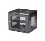 StarTech.com Armoire Réseau Murale 9U à 4 Montants avec Étagère 1U, Armoire Serveur Murale 19" pour Données / AV / Électronique / Équipement IT, Petite Armoire Rack Ventilée