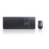 Lenovo 4X30H56823 Teclado QWERTY Español  + Ratón RF inalámbrico Negro